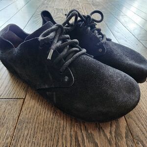 Birkenstock Men's Black Suede Chukka Lace-Up Boots